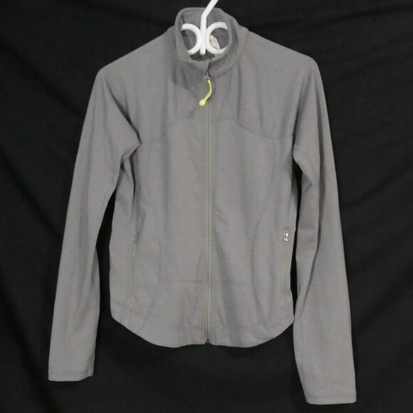 LULULEMON ATHLETICA | size 8 | Heather Grey Full Zip-Up Shape Up Stretch Jacket - Picture 1 of 15